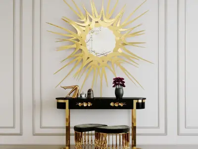 Console table with decor by Koket 3D model