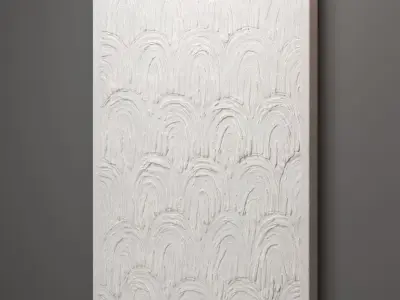 Abstract plaster painting 3D model