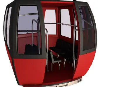 Cableway Cabin 3D model