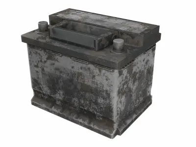 Battery 01 dirt PBR Low-poly 3D model