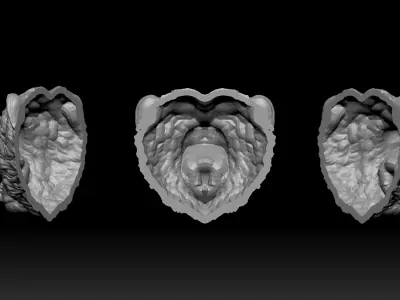 Angry Bear 3D print model