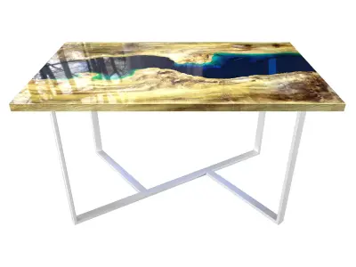Epoxy resin table 3D model
