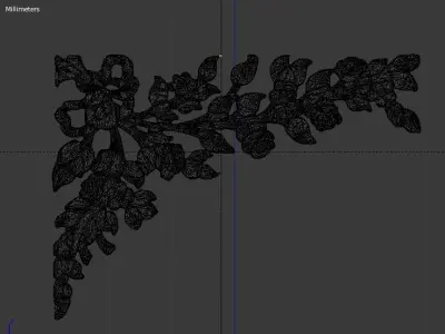 Classic decor ornament v-3D model 54 3D model