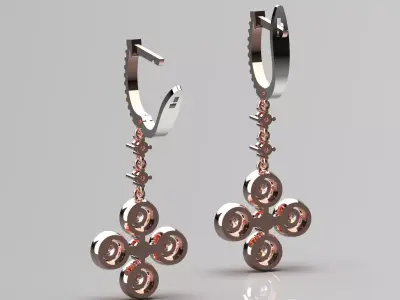 luxury jewelry earring je0104 3D print model