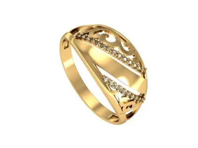 Ring carved pattern set 3D print model
