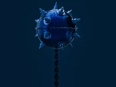Underwater Naval Mine 3D model