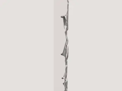 Dense Travertine Wall High Detail 3D model
