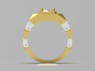 Luxury man Rolex design diamond ring model ror0010 3D print model