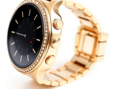 Luxury Gold Watch Model Pack with Detailed Dial and Bezel Low-poly 3D model