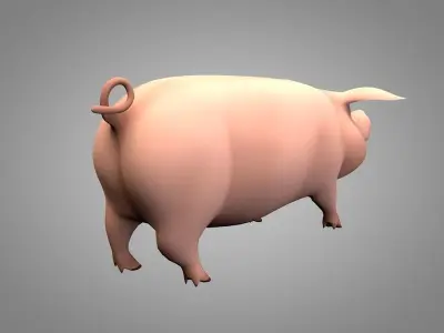Pig or Porky Low-poly 3D model