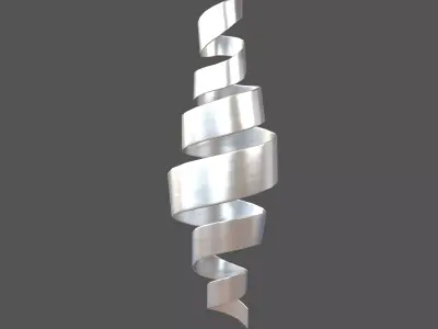Spiral Ribbon Floating v1 004 Low-poly 3D model