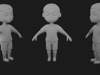 Cute Chibi Stylized 3D Cartoon Model 3D model