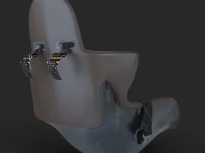 Vintage Porsche 962 seat 3D model