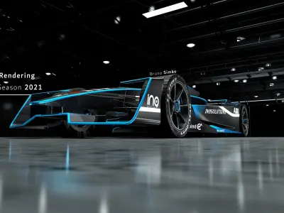 e formula racing car 3D model