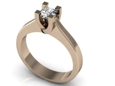 silitaire ring 3D print model