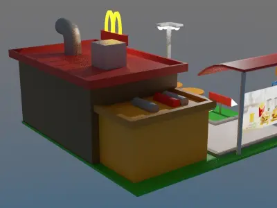 McDonalds Restaurant Low-poly 3D model