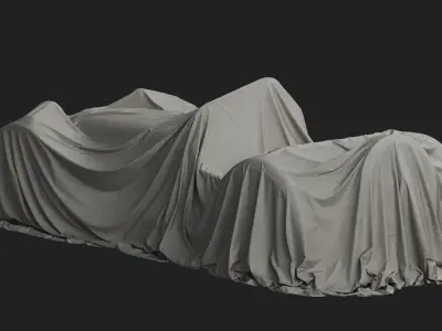 Vintage Car Cover 09 3D model
