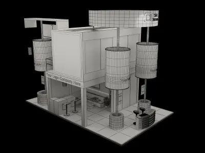  Booth Exhibition Stand a592b 3D model