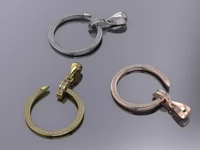 Nail Pendant Brand Jewelry 3D print model
