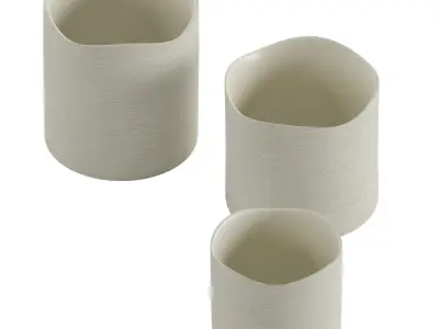 Off White or Cream vase 3D model