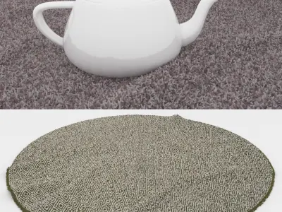 Round Rug Set 275 3D model
