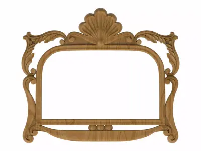 Carved picture frame STL 3D model 117