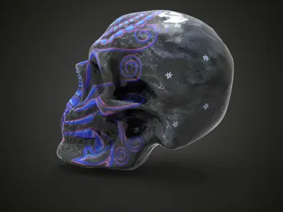 Scorpius scull Low-poly 3D model