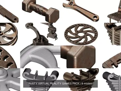 RUSTY VIRTUAL REALITY GAMES PACK 3D Model Collection