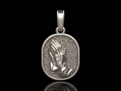 Praying hands protect us pendant model 995 3D print model