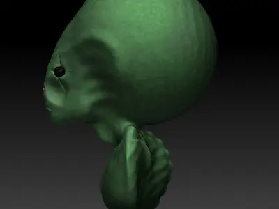 Alien Bust 3D print model