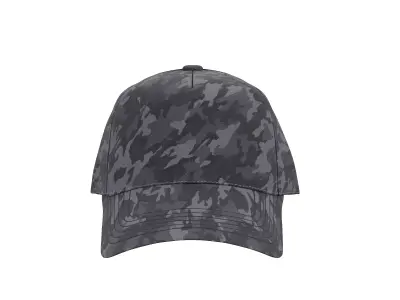 Gray Camouflage Fabric Cap 3D model