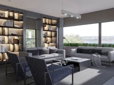 Modern living - B4 3D model
