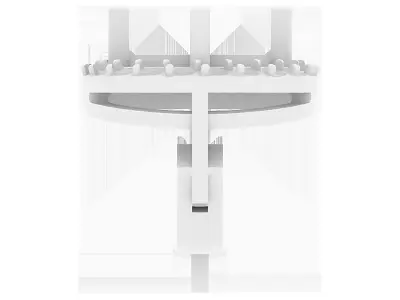 Earrings with a round stone in the center 3D print model