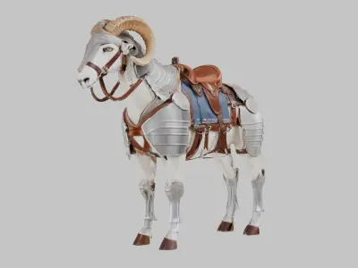 Armored Ram 3D Model Low-poly 3D model