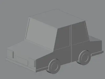Car Sedan Low Poly Low-poly 3D model