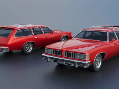 Pontiac LeMans Safari Wagon 1977 3D print model