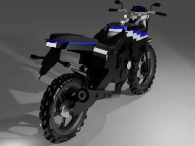 motorcycle streetbike Low-poly 3D model