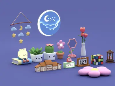 Room Decor Collection 3D model