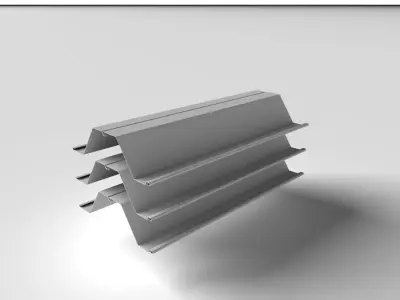 Metal Profile - Steel Pile 004 3D model