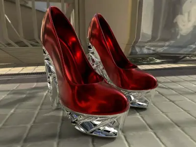 luxury cindrella heel 3D model