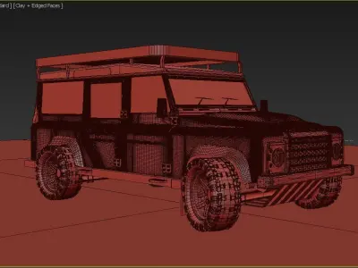 Land rover defender 3D model from CGTrader