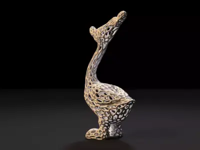 Christmas Goose Voronoi 3D print model