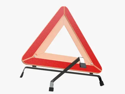 Emergency car sign 3D model