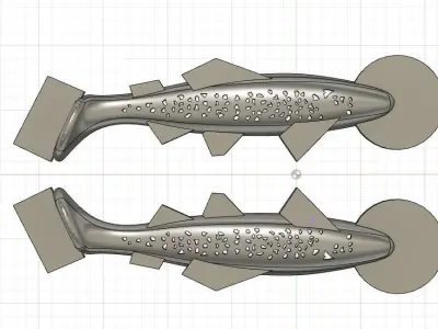 Moule truite et Pochoir 3D print model