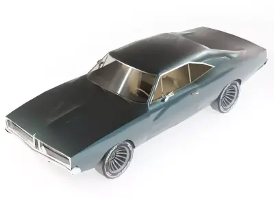 Dodge Charger 1969 Low-poly 3D model