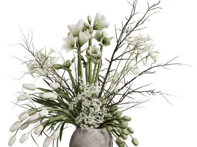 Flower In Vase 87 3D model