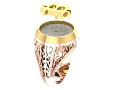 bitcoin ring 3D print model