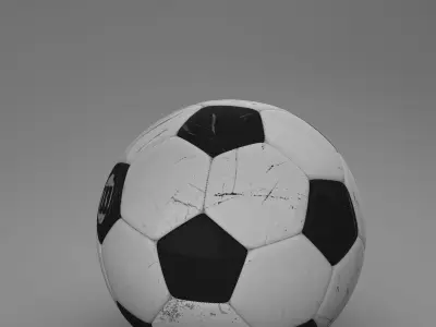 Soccerball bicolor Low-poly 3D model