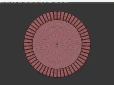 Wonderland Fortune Modern Frameless Beveled Wall Mirror Low-poly 3D model