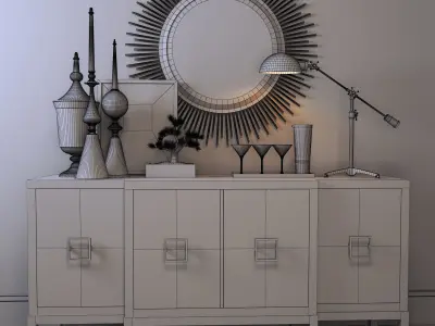 Decorative set Light Tones 3D model